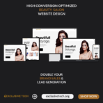 Beauty Salon Service Website Design | Exclusive Tech 03