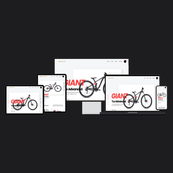 Bike Shop E-Commerce Website Design | Exclusive Tech 1