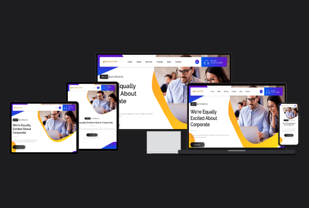 Corporate Service Website Design | Exclusive Tech 01