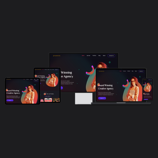 Creative Agency Service Website Design | Exclusive Tech 01