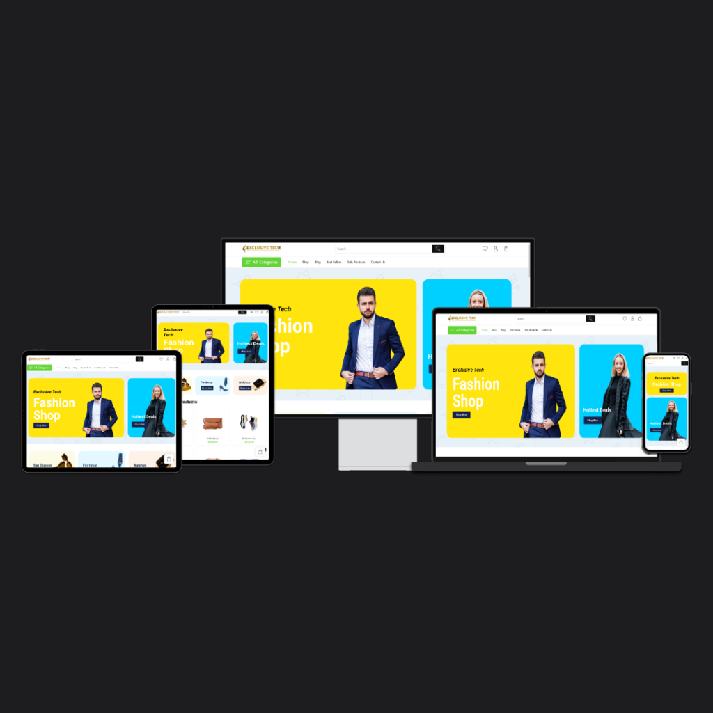 Fashion Shop E-Commerce Website Design | Exclusive Tech 1