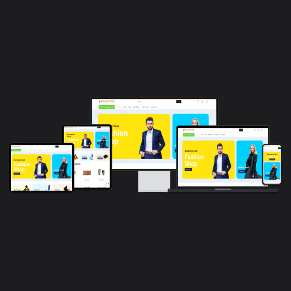 Fashion Shop E-Commerce Website Design | Exclusive Tech 1
