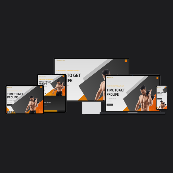 Fitness Trainer Service Website Design | Exclusive Tech 01