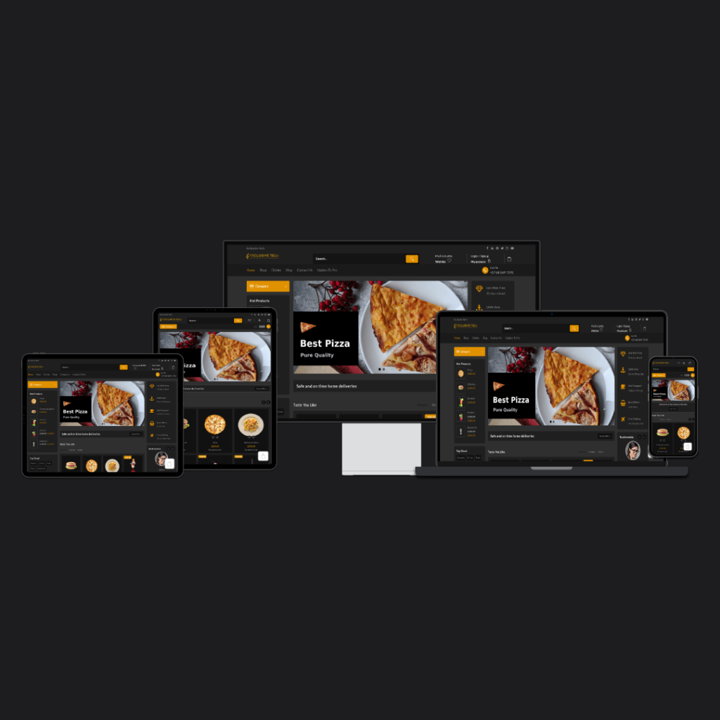 Food Shop E-Commerce Website Design | Exclusive Tech 1