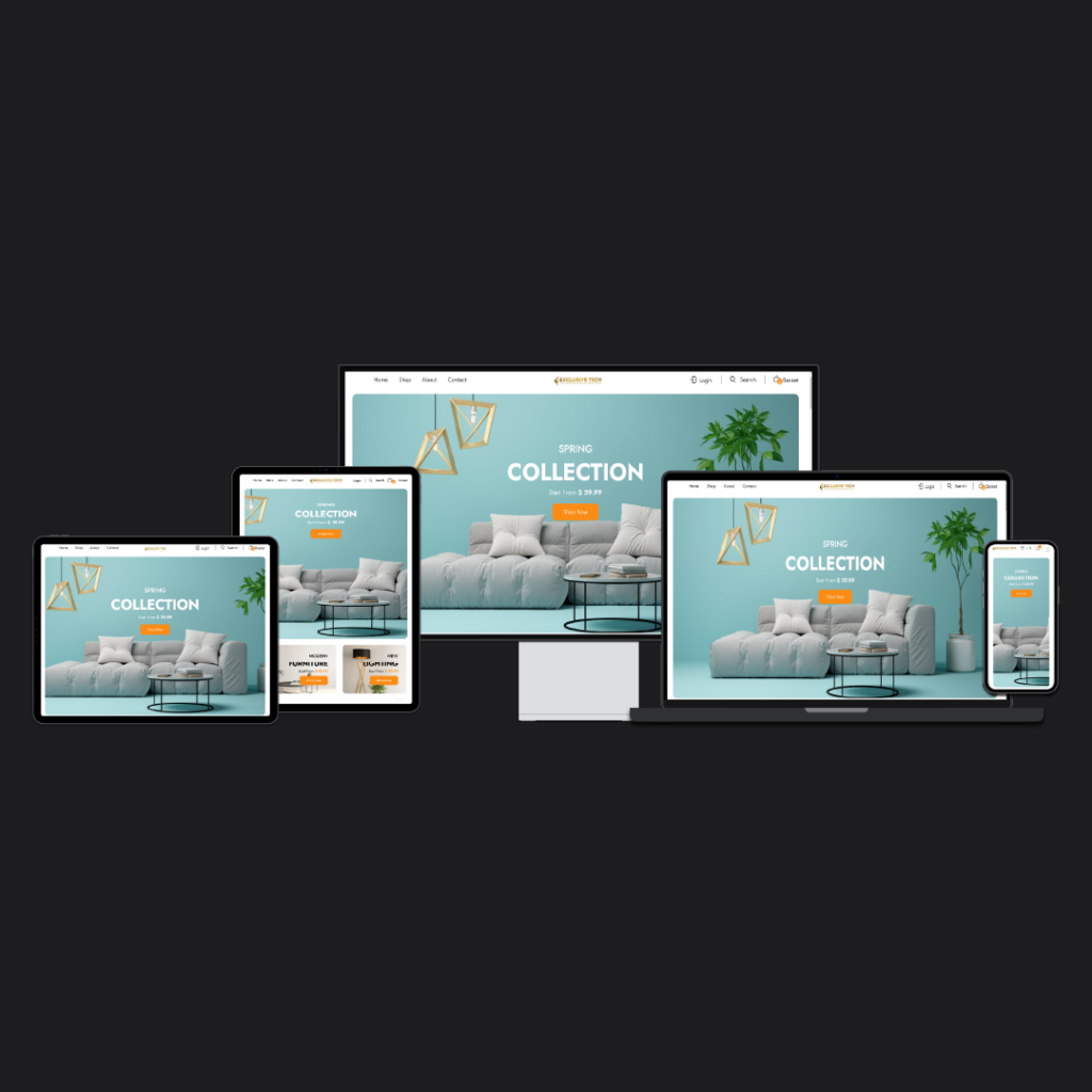 Furniture Shop E-Commerce Website Design | Exclusive Tech 1