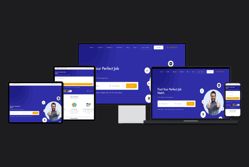 Job Portal Service Website Design | Exclusive Tech 01