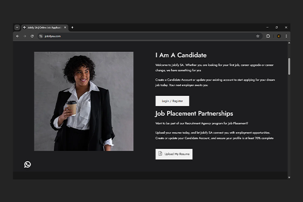 Jobify SA Website by Exclusive Tech