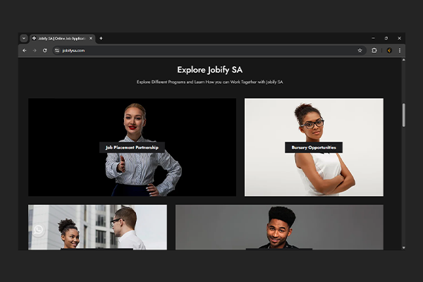 Jobify SA Website by Exclusive Tech