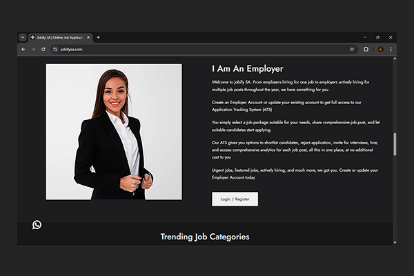 Jobify SA Website by Exclusive Tech