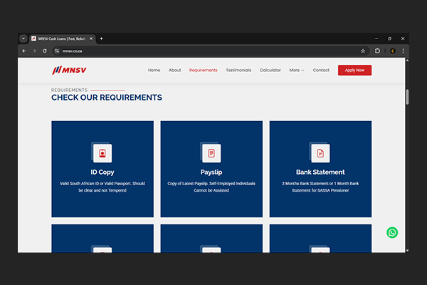MNSV Website by Exclusive Tech