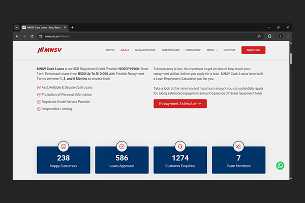 MNSV Website by Exclusive Tech