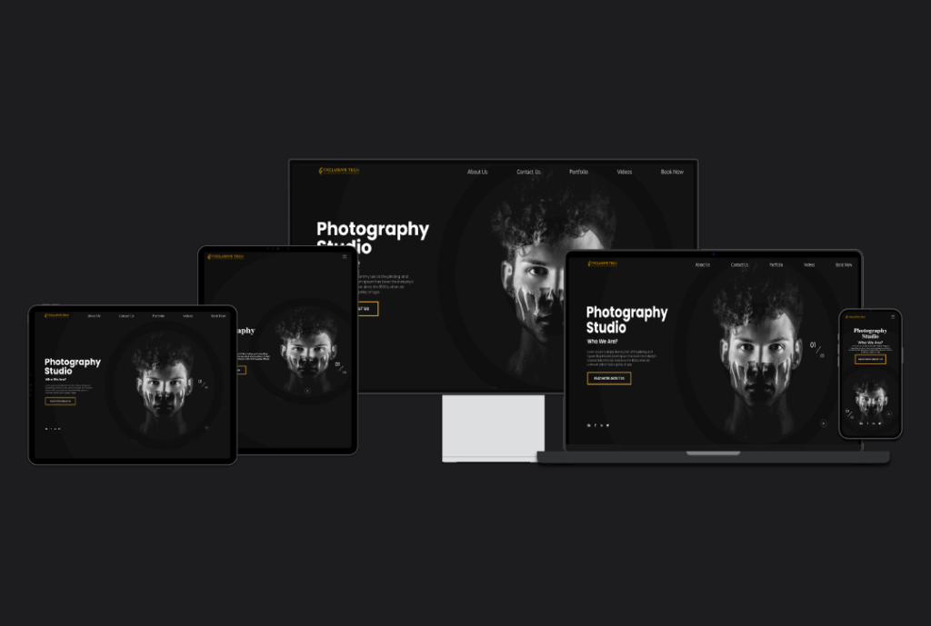 Photography Service Website Design | Exclusive Tech 01