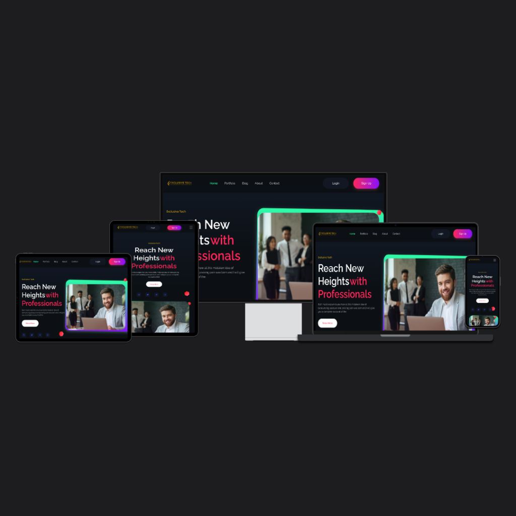 Professional Service Website Design | Exclusive Tech 01