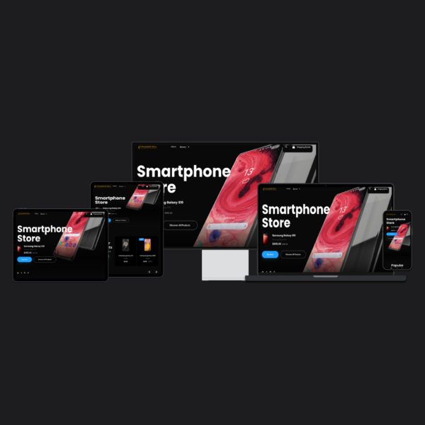 Smartphone Shop E-Commerce Website Design | Exclusive Tech 1