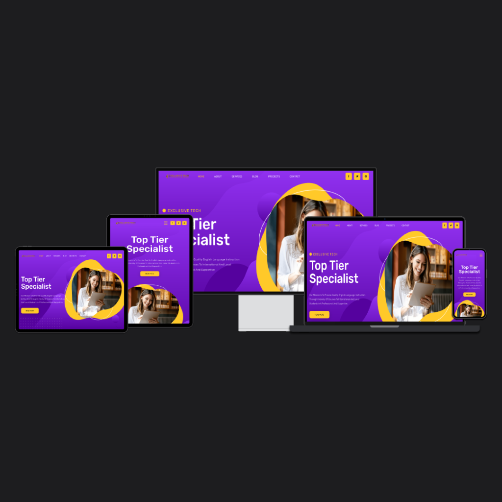 Specialist Service Website Design | Exclusive Tech 01