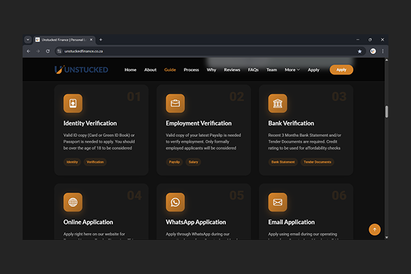 Unstucked Finance Website Project by Exclusive Tech