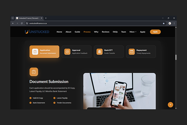 Unstucked Finance Website Project by Exclusive Tech