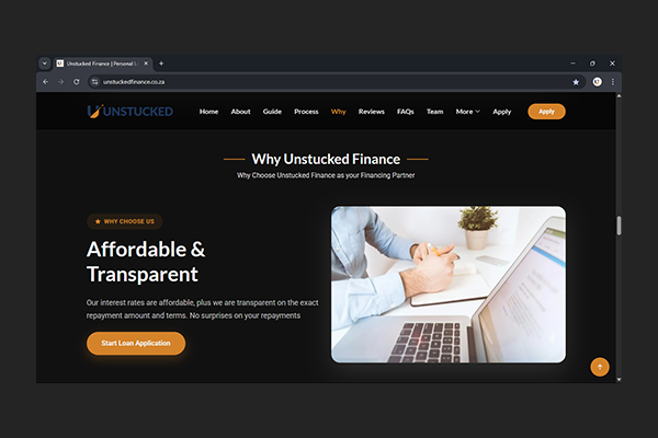 Unstucked Finance Website Project by Exclusive Tech