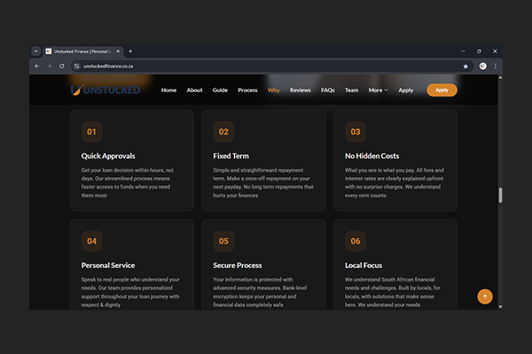 Unstucked Finance Website Project by Exclusive Tech