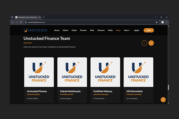 Unstucked Finance Website Project by Exclusive Tech