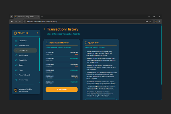 Zenitha Web Application by Exclusive Tech